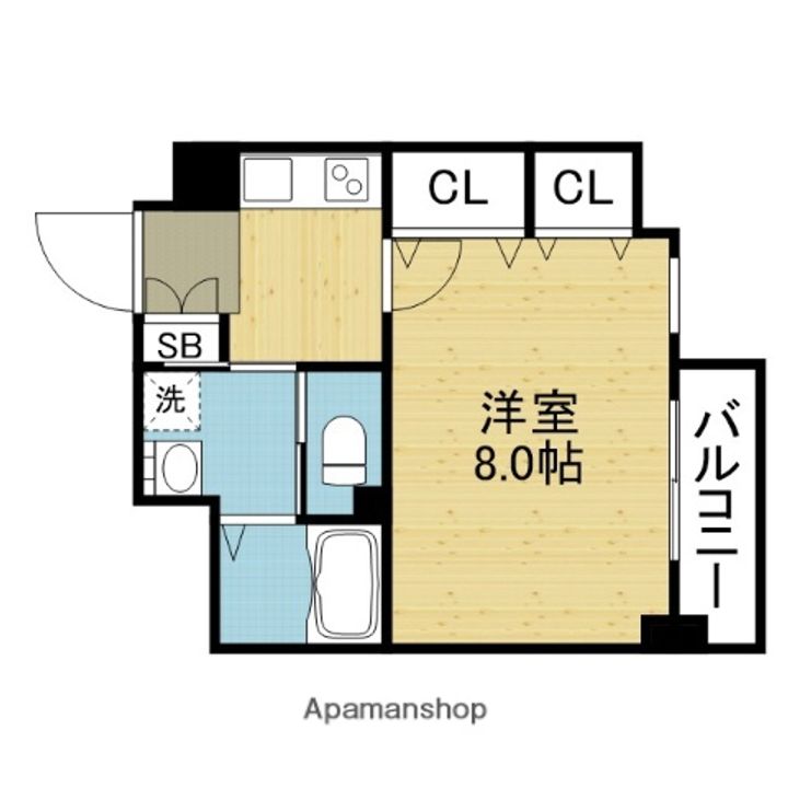 大阪府大阪市平野区平野本町3丁目の賃貸マンションの間取り