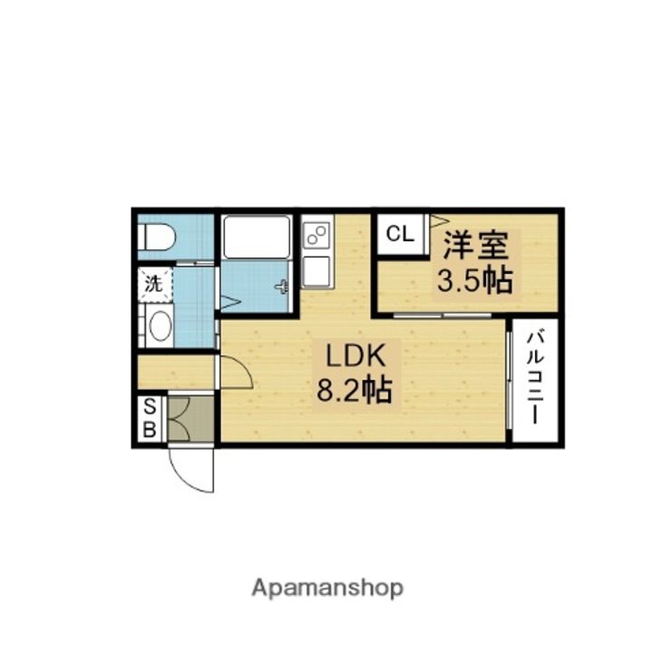 H−MAISON鶴橋Ⅱ205の間取り