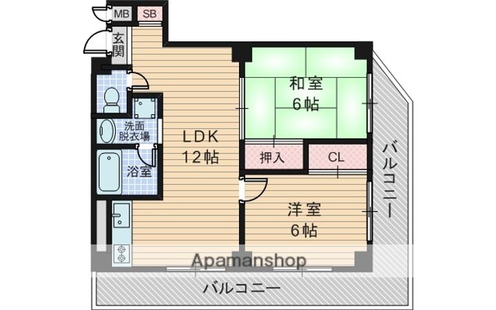 パティオス豊里館の間取り