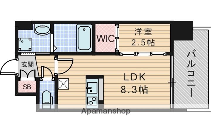 大阪府吹田市南金田2丁目の賃貸マンションの間取り