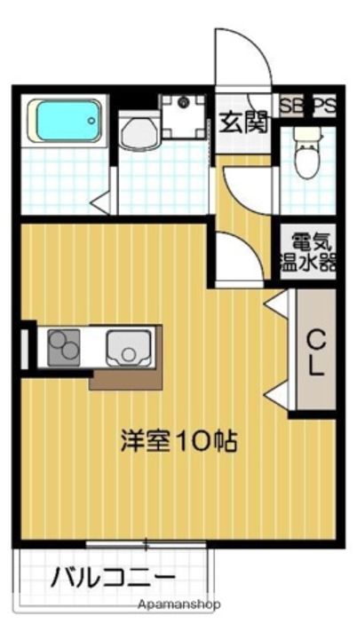 フラットヒル服部 Aの間取り