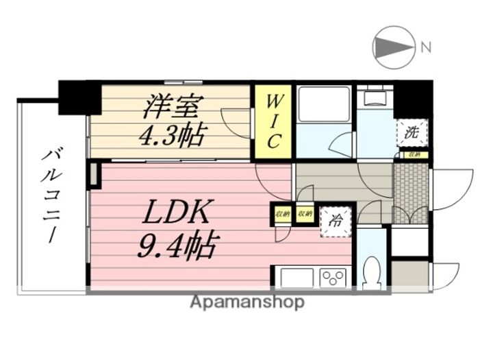 大阪府吹田市広芝町の賃貸マンションの間取り