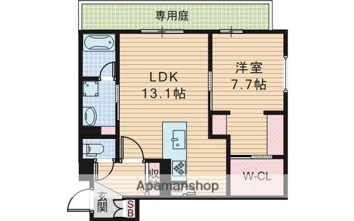 大阪府吹田市垂水町1丁目の賃貸マンションの間取り