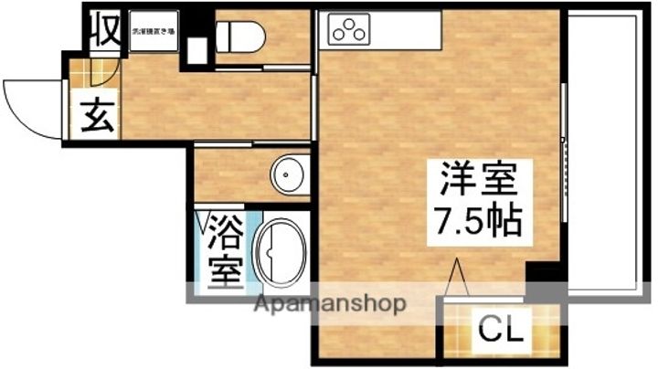 大阪府大阪市淀川区西中島1丁目の賃貸マンションの間取り