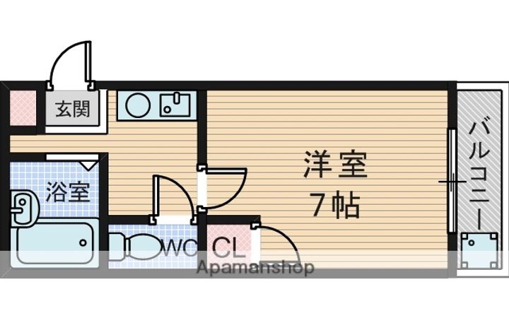 大阪府大阪市東淀川区豊里2丁目の賃貸マンションの間取り
