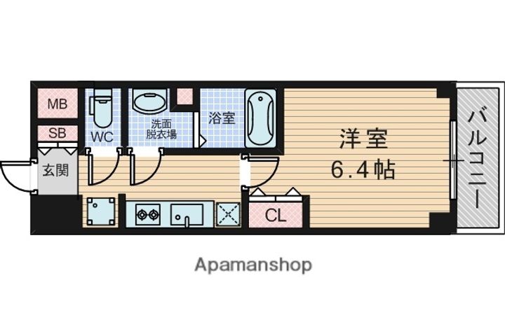 大阪府大阪市東淀川区淡路4丁目の賃貸マンションの間取り