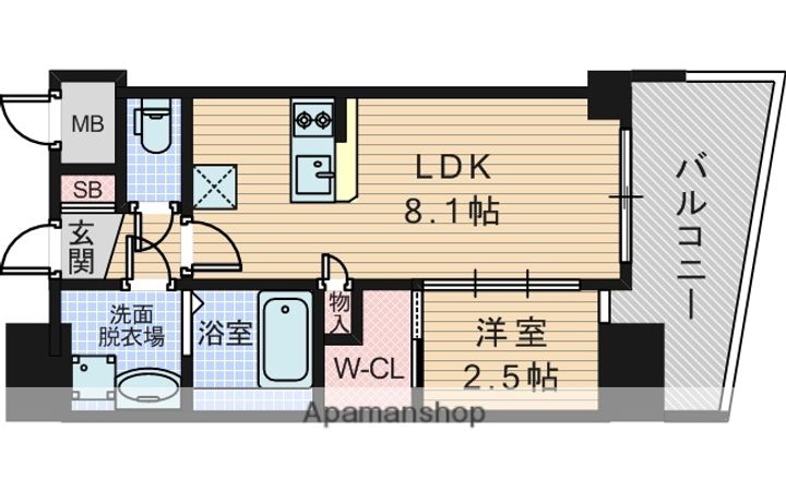 セレニテ新大阪ミラク弐番館の間取り