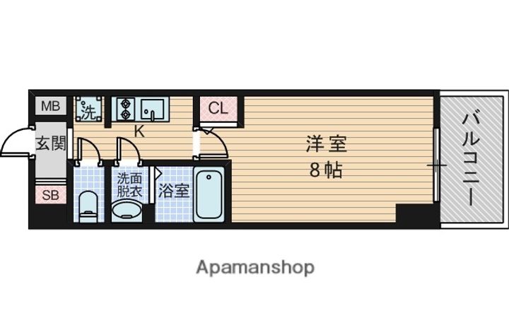 大阪府大阪市淀川区宮原1丁目の賃貸マンションの間取り