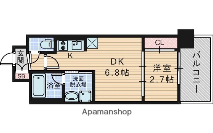 大阪府大阪市淀川区西宮原2丁目の賃貸マンションの間取り