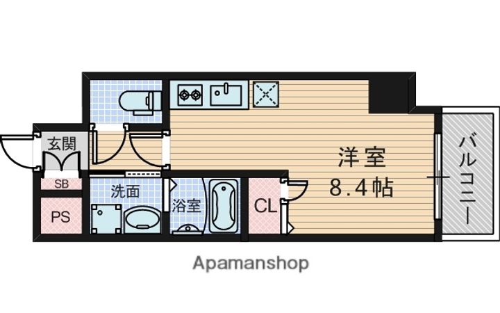 大阪府豊中市宝山町の賃貸マンションの間取り