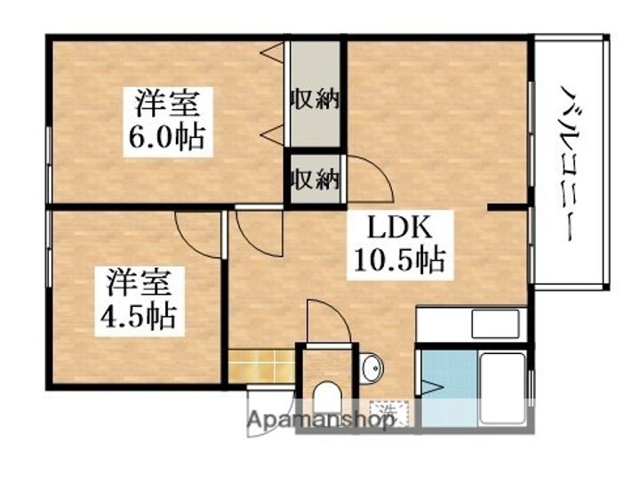 新栄プロパティー島泉Ⅱ A棟の間取り
