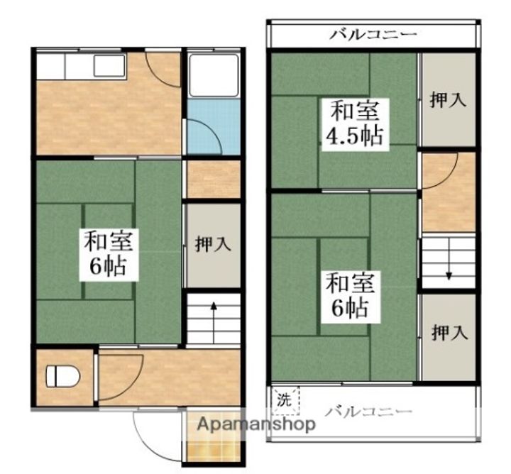 大阪府松原市三宅西2丁目(一戸建)の賃貸物件の間取り