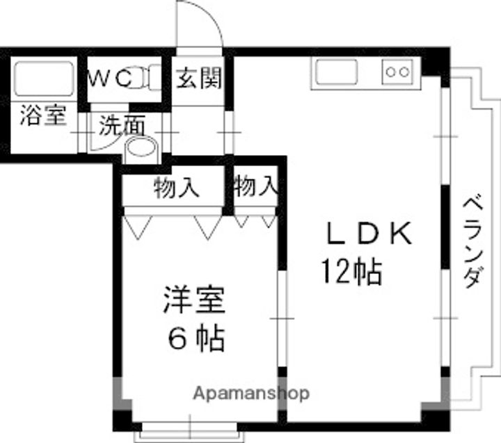 兵庫県西宮市中前田町の賃貸マンションの間取り