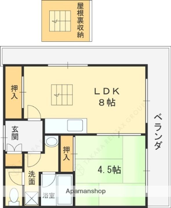 大阪府東大阪市池之端町の賃貸マンション417の間取り