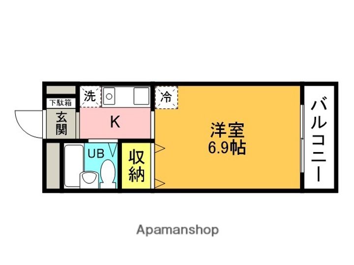 兵庫県西宮市東鳴尾町1丁目の賃貸マンションの間取り
