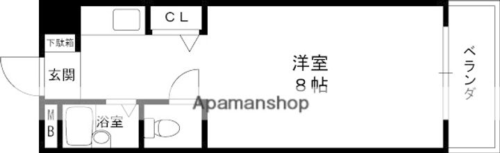 兵庫県西宮市甲東園1丁目の賃貸マンションの間取り