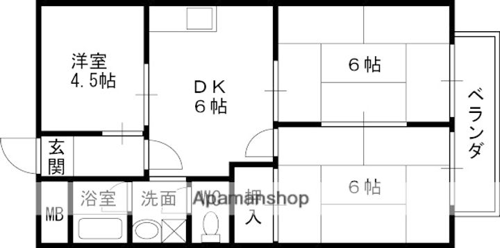 シャルマンフジ武庫之荘壱番館の間取り