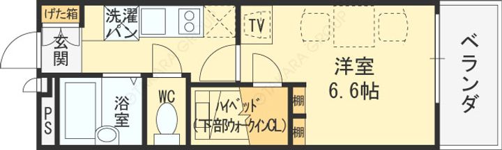 レオパレスNSクロスBの間取り