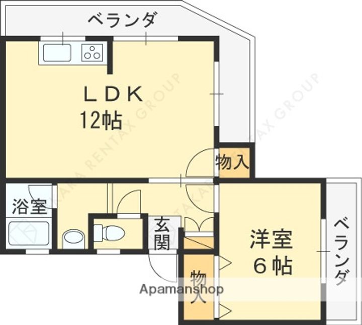 兵庫県尼崎市武庫之荘8丁目の賃貸マンションの間取り