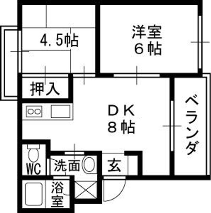 フリージアガーデン103の間取り