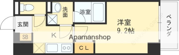 兵庫県西宮市戸田町の賃貸マンションの間取り
