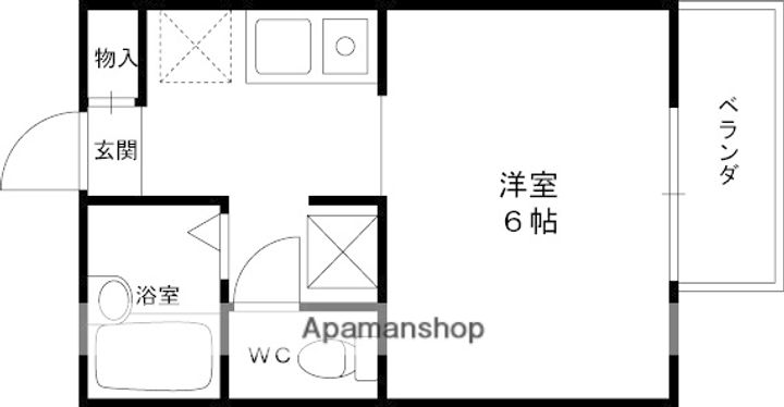 兵庫県西宮市甲子園町の賃貸アパートの間取り