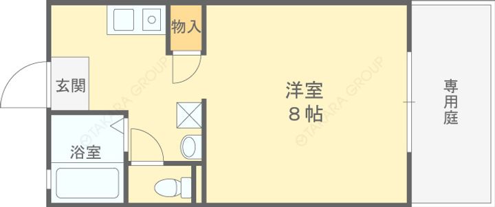 兵庫県芦屋市呉川町の賃貸アパートの間取り