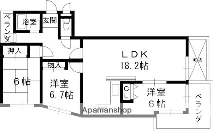 COSMOMATE甲陽の間取り