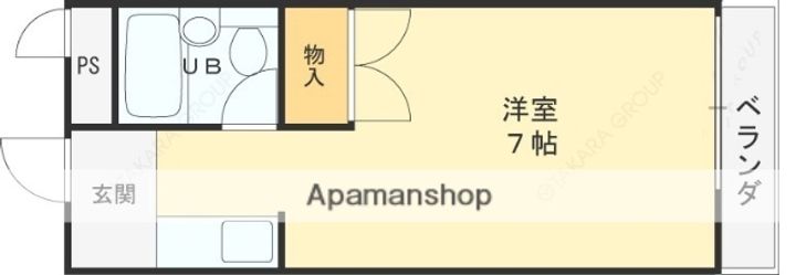 大阪府東大阪市上石切町1丁目の賃貸アパートの間取り