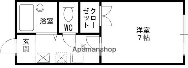 兵庫県西宮市林田町の賃貸アパートの間取り