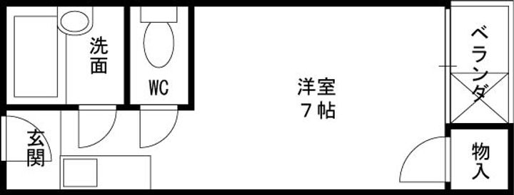 大阪府東大阪市御厨中1丁目の賃貸マンションの間取り