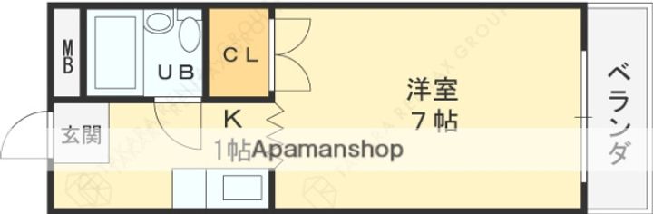 大阪府東大阪市瓜生堂2丁目の賃貸マンションの間取り