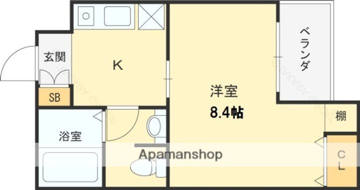 芦屋セントラル202の間取り