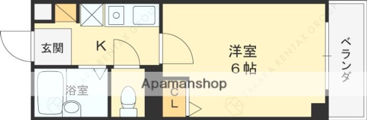 兵庫県宝塚市仁川北2丁目の賃貸マンションの間取り