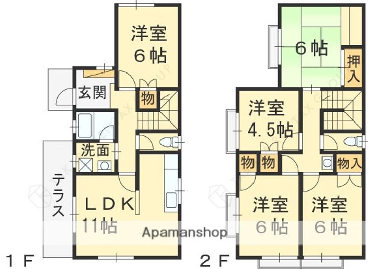 兵庫県西宮市上ケ原山田町(一戸建)の賃貸物件の間取り