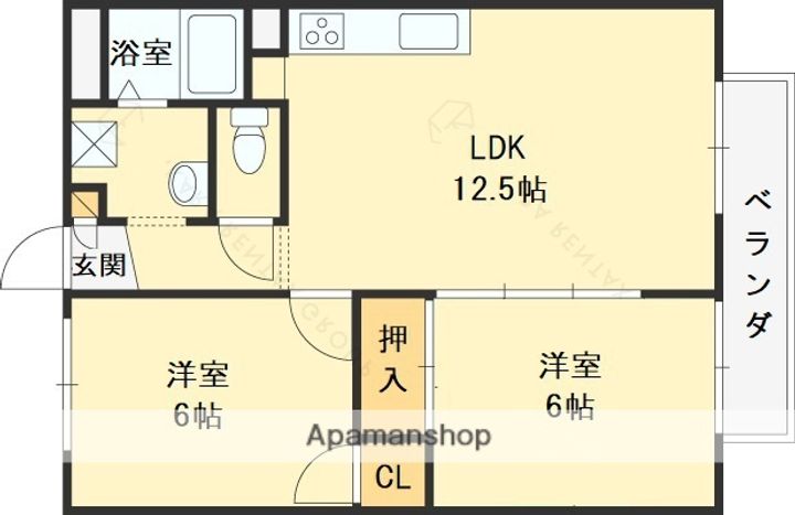 プラージュ芦屋の間取り