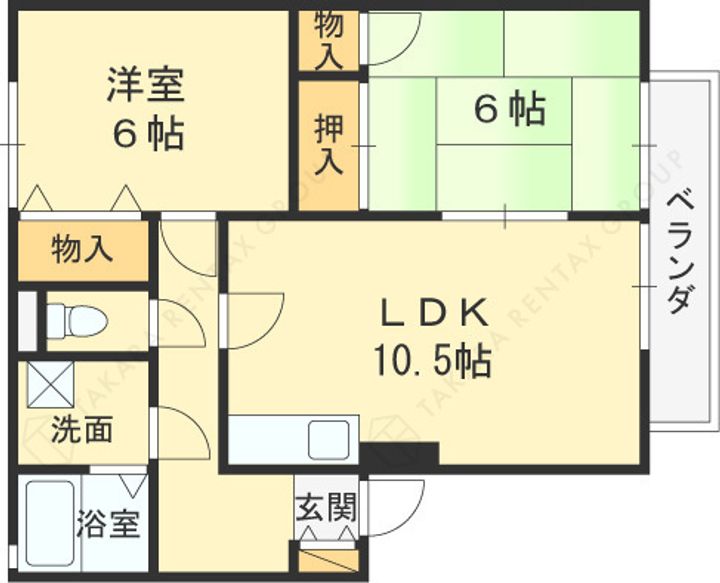 兵庫県西宮市上之町の賃貸アパートの間取り