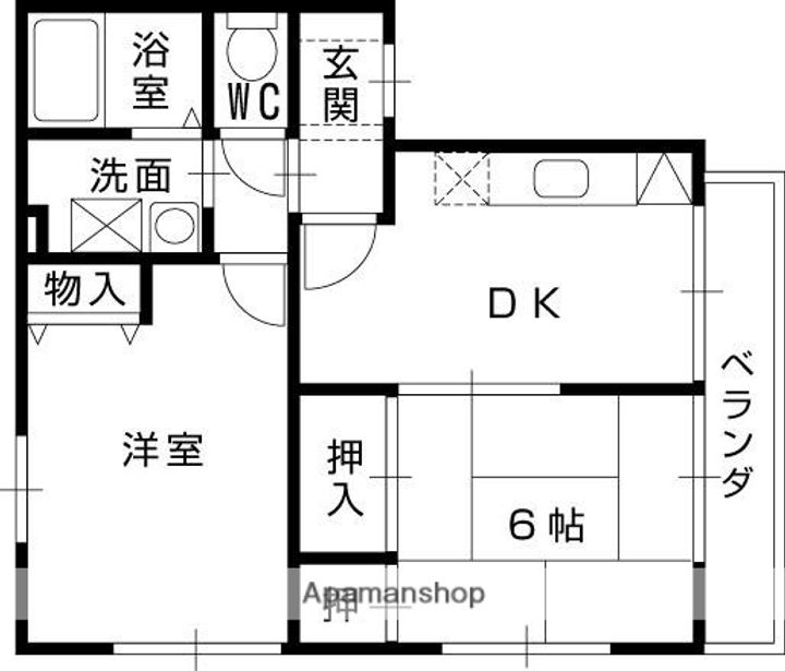 カーサ南中振の間取り