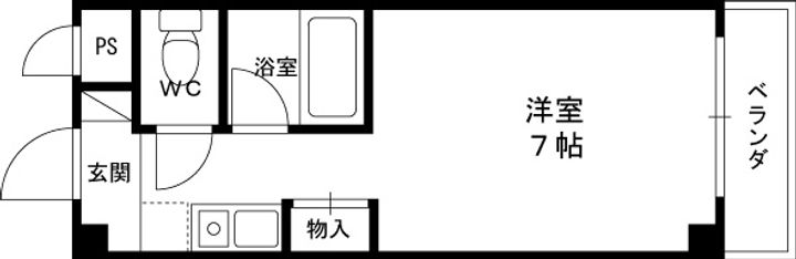 大阪府東大阪市稲田本町1丁目の賃貸マンションの間取り