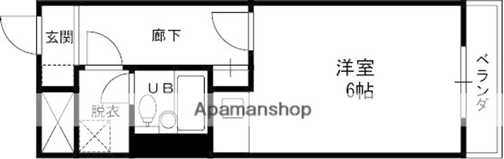 兵庫県西宮市下大市西町の賃貸マンション203の間取り