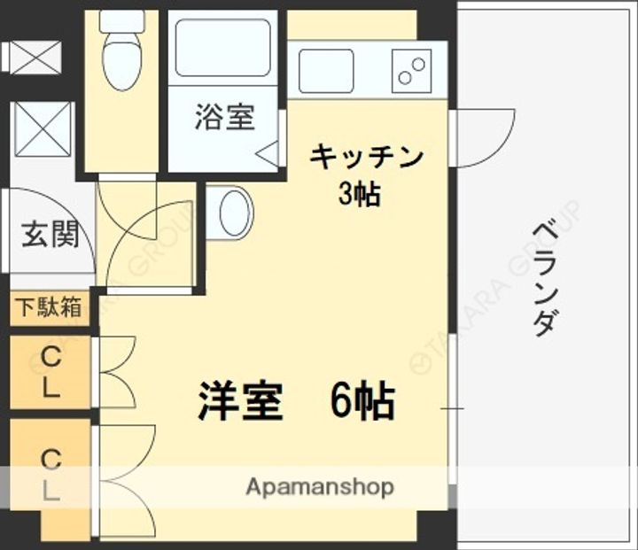 兵庫県西宮市西田町の賃貸マンションの間取り