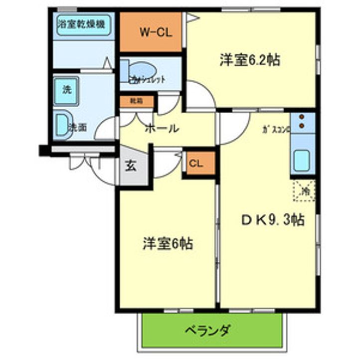 大阪府堺市中区福田の賃貸マンションの間取り