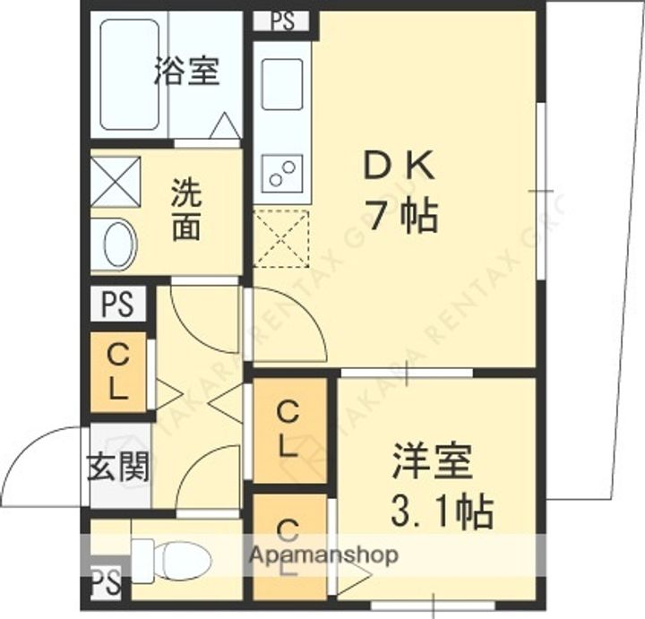 兵庫県西宮市上大市4丁目の賃貸マンションの間取り