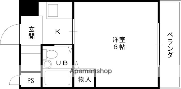兵庫県西宮市丸橋町の賃貸マンションの間取り