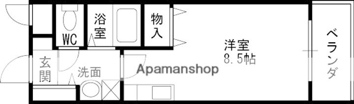 兵庫県西宮市大屋町の賃貸マンションの間取り
