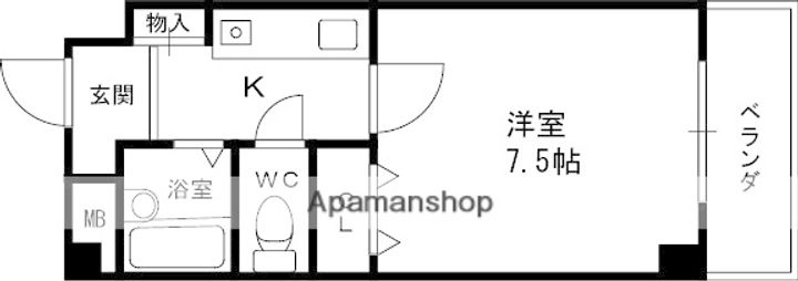 兵庫県西宮市南昭和町の賃貸マンションの間取り