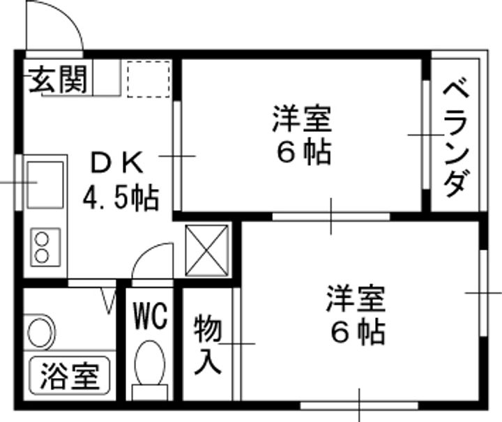 レオパレスドメーヌの間取り