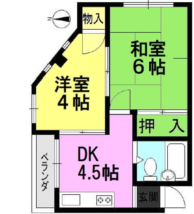 ハイツENDO尾浜401の間取り