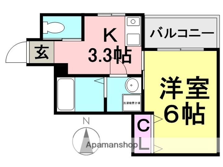 ドミトリー神田604の間取り