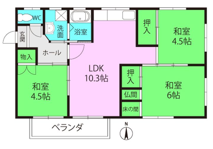 ヤマモトビル201の間取り